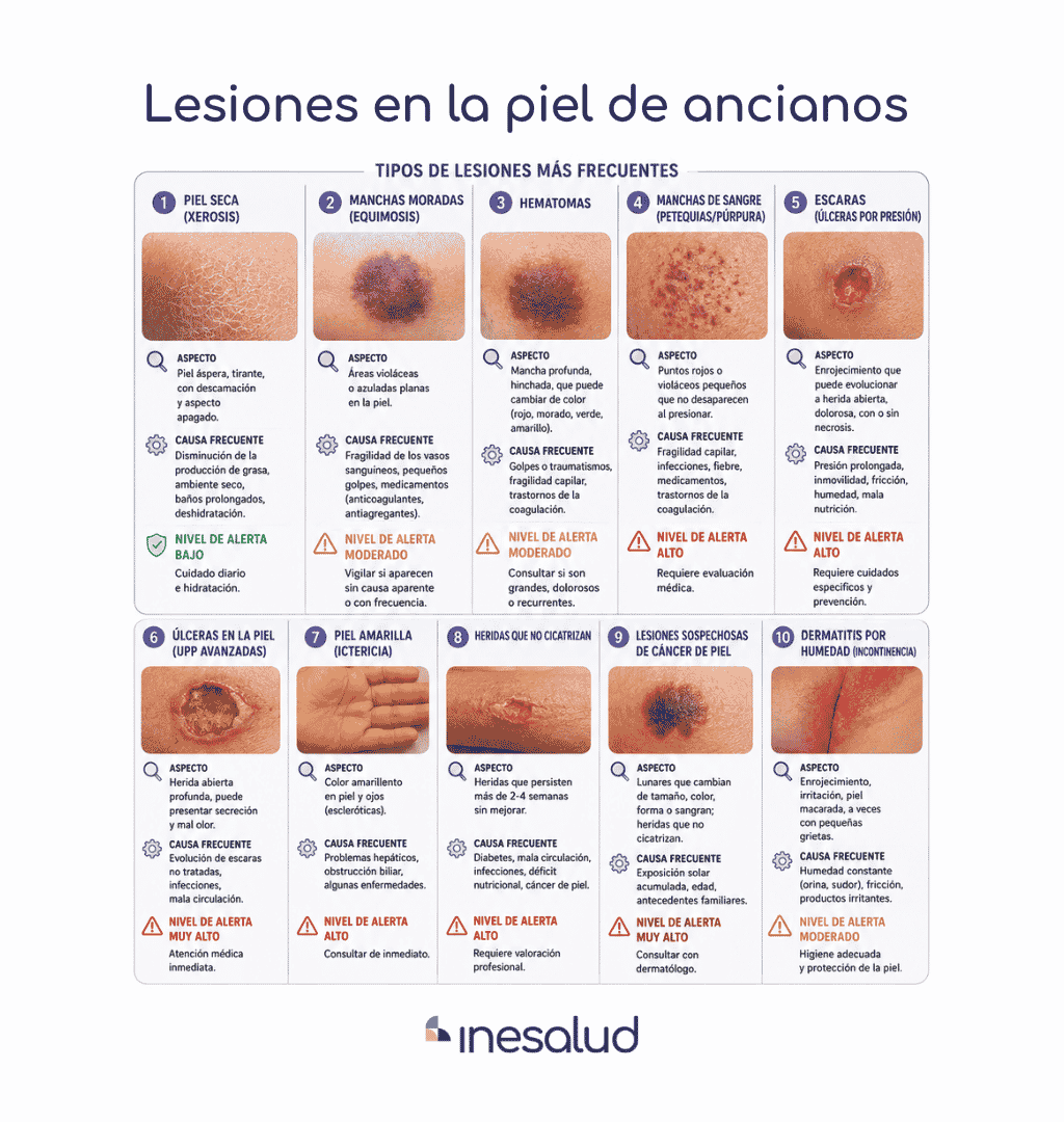 lesiones en la piel de ancianos