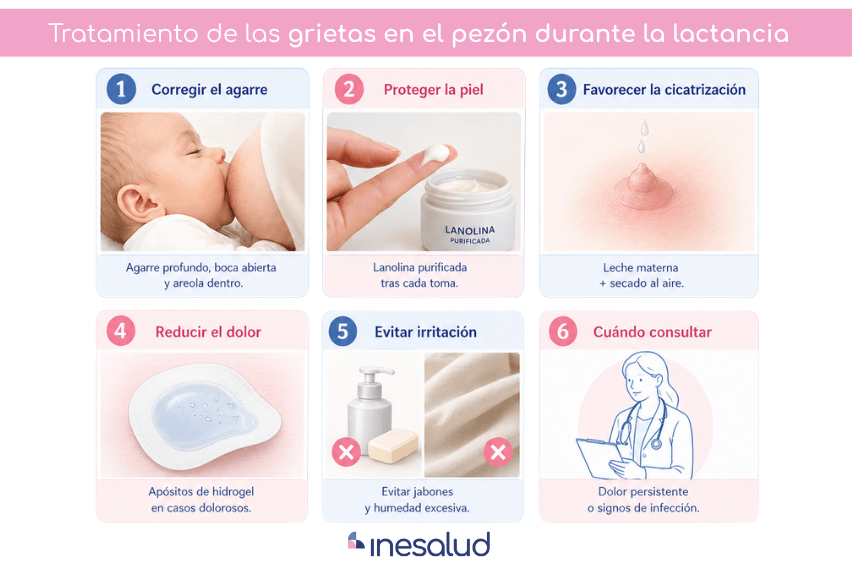 tratamiento grietas pezon lactancia