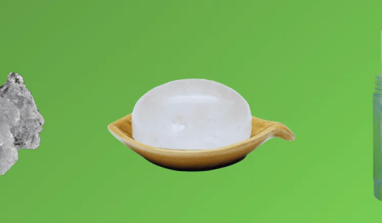 desodorante de piedra de alumbre
